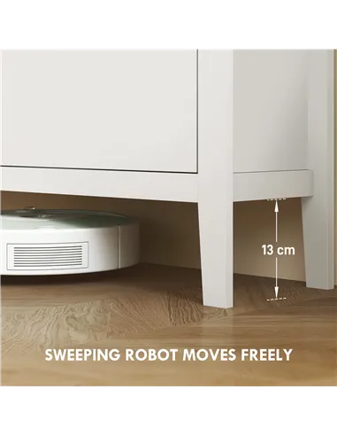 HOMCOM Modern Four-Drawer Shoe Cabinet - White