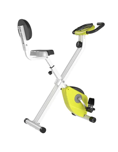 HOMCOM Folding Exercise Bike, Fitness Bicycle Indoor Trainer, 8-Level Magnetic Resistance Adjustable, with LCD Monitor, Pulse Se