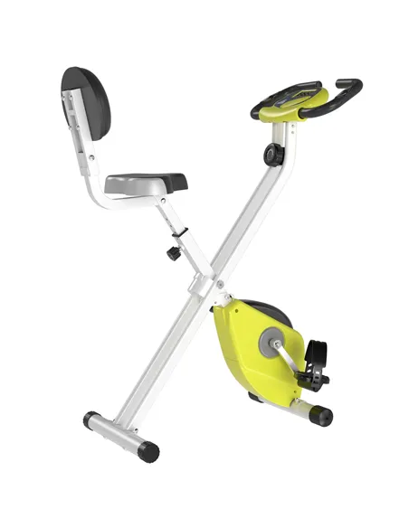 HOMCOM Folding Exercise Bike, Fitness Bicycle Indoor Trainer, 8-Level Magnetic Resistance Adjustable, with LCD Monitor, Pulse Se