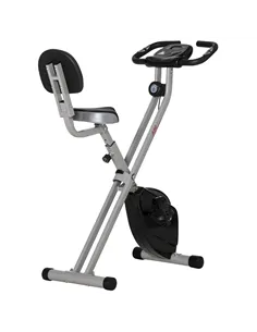 HOMCOM Folding Exercise Bike, Fitness Bicycle Indoor Trainer, 8-Level Magnetic Resistance Adjustable, with LCD Monitor, Pulse Se