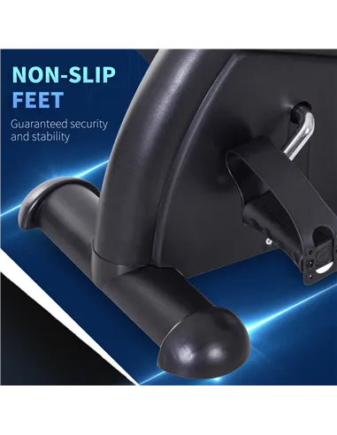 HOMCOM Mini Exercise Bike, Portable Pedal Exerciser, Under Desk Bike with LCD Display for Legs and Arms Training, Black