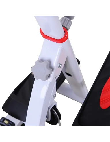 HOMCOM Stepper w/ Handle Hand Grip Workout Fitness Machine For Fitness Aerobic Exercise Home Gym Red