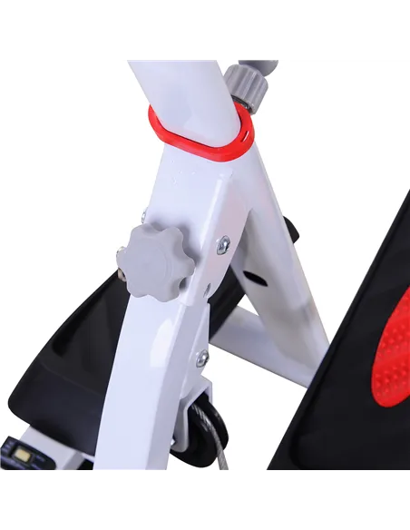 HOMCOM Stepper w/ Handle Hand Grip Workout Fitness Machine For Fitness Aerobic Exercise Home Gym Red