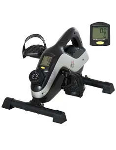 HOMCOM Portable Pedal Exerciser, Mini Exercise Bike with 8 Levels Magnetic Resistance and LCD Display, Cycle Leg Exerciser Sitti