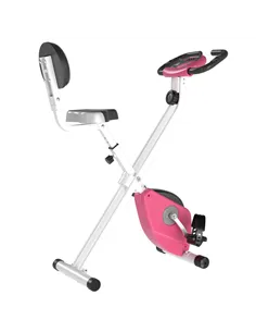 HOMCOM Folding Exercise Bike, Fitness Bicycle Indoor Trainer, 8-Level Magnetic Resistance Adjustable, with LCD Monitor, Pulse Se