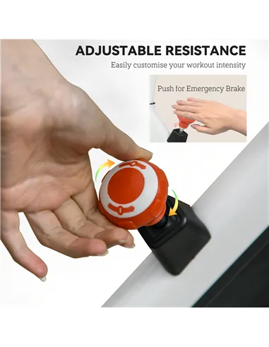 HOMCOM Exercise Bike, 8kg Flywheel Stationary Bike Indoor Cycling Machine with Adjustable Resistance Seat Handlebar, White