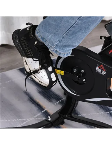 HOMCOM Indoor Stationary Exercise Bike 6kg Flywheel Fitness Cardio Workout Bke Trainer for Home Gym w/ Adjustable Resistance LCD