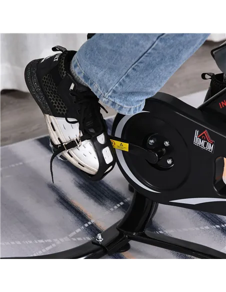 HOMCOM Indoor Stationary Exercise Bike 6kg Flywheel Fitness Cardio Workout Bke Trainer for Home Gym w/ Adjustable Resistance LCD