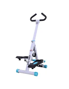 HOMCOM Stepper w/ Handle Hand Grip Workout Fitness Machine For Fitness Aerobic Exercise Home Gym White