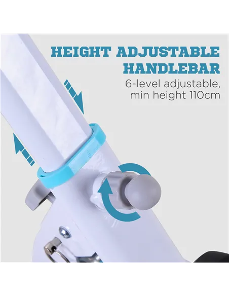 HOMCOM Stepper w/ Handle Hand Grip Workout Fitness Machine For Fitness Aerobic Exercise Home Gym White