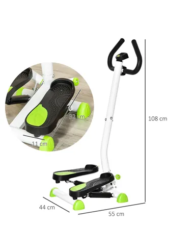 HOMCOM Twister Stepper, Step Machine with Adjustable Resistance, LCD Screen - White