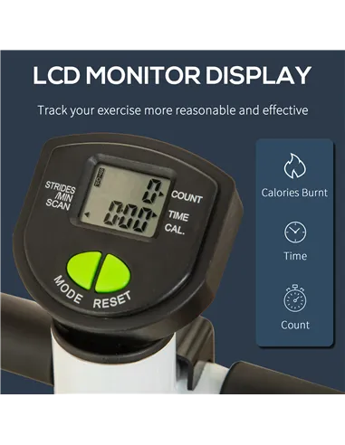 HOMCOM Twister Stepper, Step Machine with Adjustable Resistance, LCD Screen - White