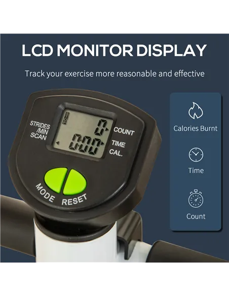 HOMCOM Twister Stepper, Step Machine with Adjustable Resistance, LCD Screen - White