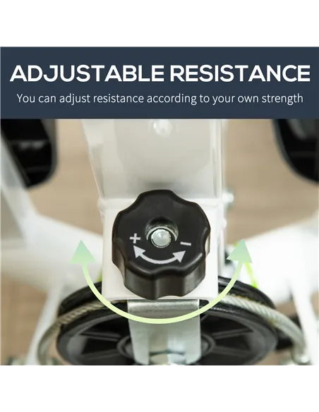 HOMCOM Twister Stepper, Step Machine with Adjustable Resistance, LCD Screen - White