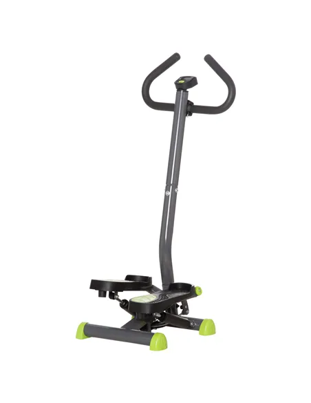 HOMCOM Twister Stepper, Step Machine with Adjustable Resistance, LCD Screen - Grey