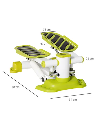 HOMCOM Portable Mini Stepper, Steppers for Exercise Workout with LCD Display Monitor, Anti-skid Foot Pedals for Home Gym Office,