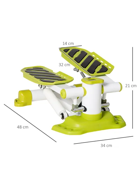 HOMCOM Portable Mini Stepper, Steppers for Exercise Workout with LCD Display Monitor, Anti-skid Foot Pedals for Home Gym Office,