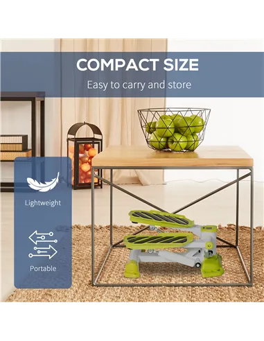 HOMCOM Portable Mini Stepper, Steppers for Exercise Workout with LCD Display Monitor, Anti-skid Foot Pedals for Home Gym Office,