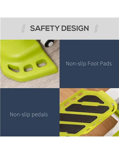 HOMCOM Portable Mini Stepper, Steppers for Exercise Workout with LCD Display Monitor, Anti-skid Foot Pedals for Home Gym Office,