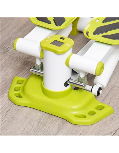 HOMCOM Portable Mini Stepper, Steppers for Exercise Workout with LCD Display Monitor, Anti-skid Foot Pedals for Home Gym Office,