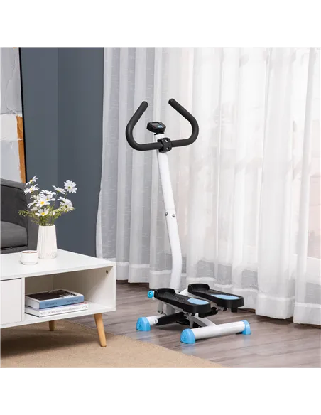 HOMCOM Twister Stepper, Step Machine with Adjustable Resistance, LCD Screen - Blue