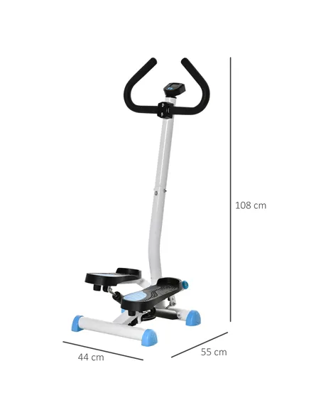 HOMCOM Twister Stepper, Step Machine with Adjustable Resistance, LCD Screen - Blue