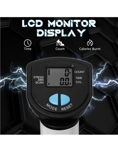 HOMCOM Twister Stepper, Step Machine with Adjustable Resistance, LCD Screen - Blue