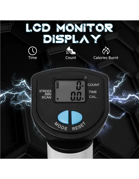 HOMCOM Twister Stepper, Step Machine with Adjustable Resistance, LCD Screen - Blue