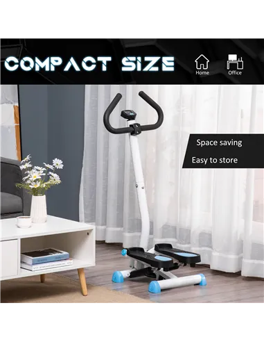 HOMCOM Twister Stepper, Step Machine with Adjustable Resistance, LCD Screen - Blue
