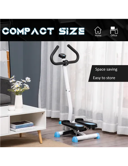 HOMCOM Twister Stepper, Step Machine with Adjustable Resistance, LCD Screen - Blue