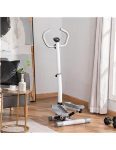 HOMCOM Adjustable Twist Stepper Aerobic Ab Exercise Fitness Workout Machine w/ LCD Screen, Height Adjust Handlebars for Home Gym 2