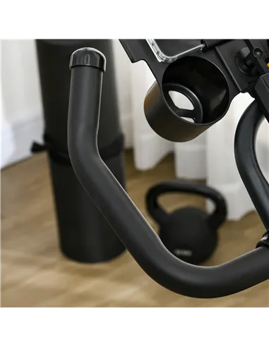 HOMCOM Exercise Bike, 8kg Flywheel Stationary Bike Indoor Cycling Machine with Adjustable Resistance Seat Handlebar, Black