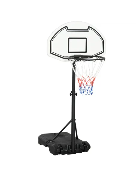 HOMCOM 94-123cm Adjustable Height Basketball Hoop and Stand