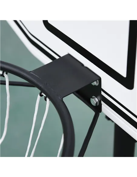 HOMCOM 94-123cm Adjustable Height Basketball Hoop and Stand