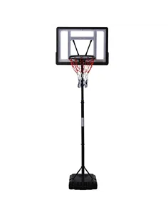 HOMCOM 1.55-2.1m Basketball Hoop and Stand w/ Fillable Base, Wheels