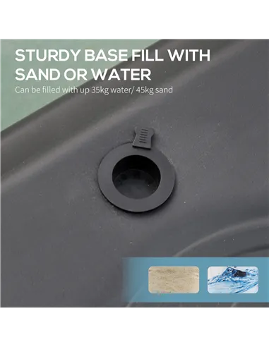 HOMCOM Basketball Hoop Outdoor, Portable Basketball Hoop and Stand with Weighted Base, Portable on Wheels, 1.55-2.1m, for Teens,