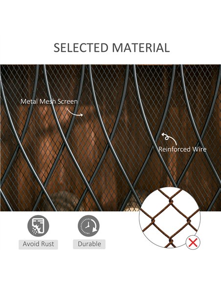 HOMCOM 126cm 3-Panel Metal Folding Fireplace Screen Heat Flame Protective Guard Child Pet Home Spark Barrier Surround w/ Mesh Pa