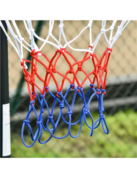 HOMCOM Portable Basketball Hoop Stand 160-210cm Adjustable Height Sturdy Rim Hoop w/ Large Wheels Stable Base & Net Free Standin