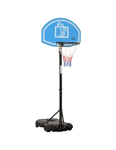 HOMCOM Adjustable Basketball Hoop and Stand, with Wheels and Weight Base, Blue