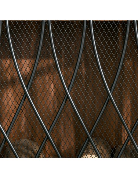 HOMCOM 126cm 3-Panel Metal Folding Fireplace Screen Heat Flame Protective Guard Child Pet Home Spark Barrier Surround w/ Mesh Pa