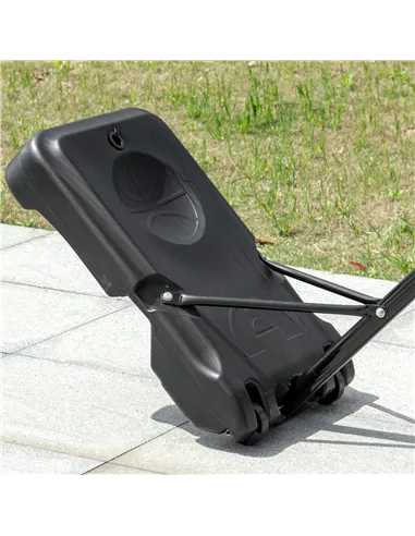 HOMCOM Adjustable Basketball Hoop and Stand, with Wheels and Weight Base, Blue