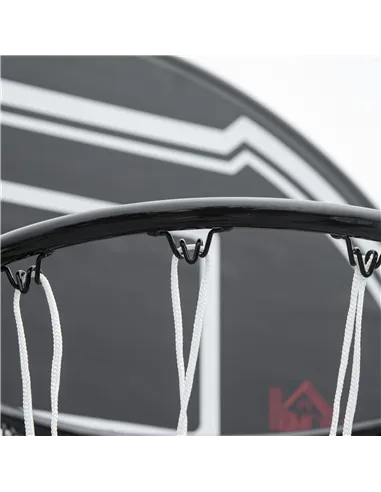 HOMCOM Adjustable Basketball Hoop and Stand, with Wheels and Weight Base Black