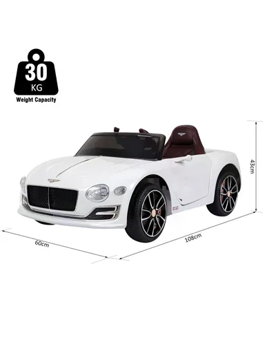 HOMCOM Kids Electric Car Kids Ride on Toys W/ LED Lights-White