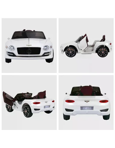 HOMCOM Kids Electric Car Kids Ride on Toys W/ LED Lights-White