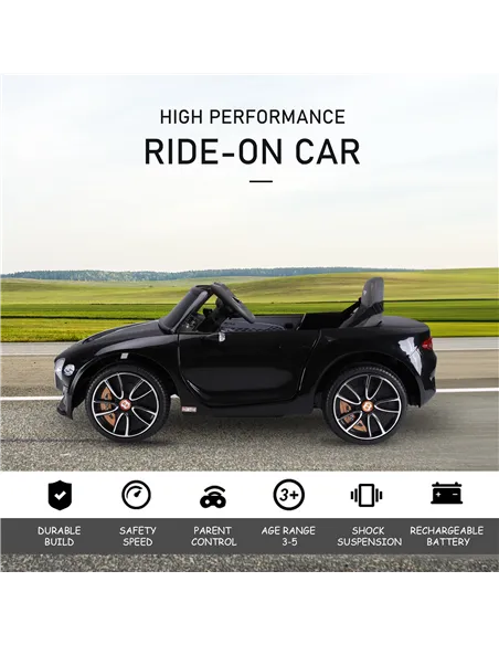 HOMCOM Bentley GT Licensed 12V Electric Car for Kids, Kid's Electric Ride on with Remote Control, Ride on Car with LED Lights, M