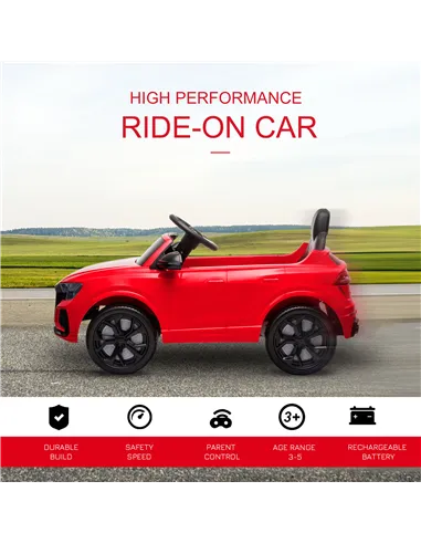 HOMCOM Audi RS Q8 Licensed Electric Car for Kids, 6V Kids' Electric Ride on with Remote Control, 7Ah Big Battery, Lights Bluetoo