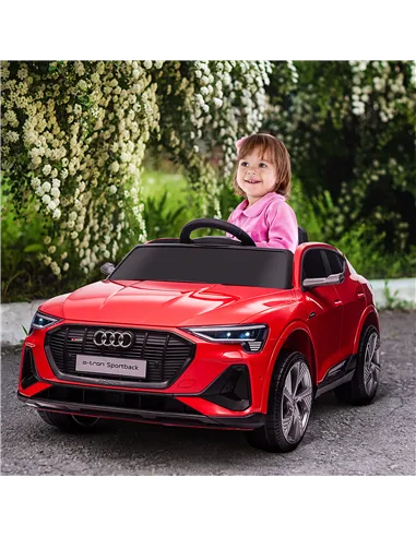 HOMCOM Audi E-tron Licensed 12V Kids' Electric Ride on, Electric Car for Kids, with Parental Remote, Music Lights MP3, Suspensio