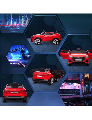 HOMCOM Audi E-tron Licensed 12V Kids' Electric Ride on, Electric Car for Kids, with Parental Remote, Music Lights MP3, Suspensio