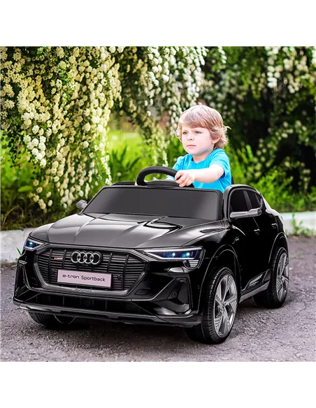 HOMCOM Audi E-tron Licensed 12V Kids' Electric Ride on, Electric Car for Kids, with Parental Remote, Music Lights MP3, Suspensio