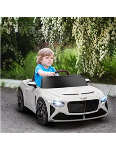 HOMCOM Bentley Bacalar Licensed 12V Kids Electric Car, with Remote Control, White 2